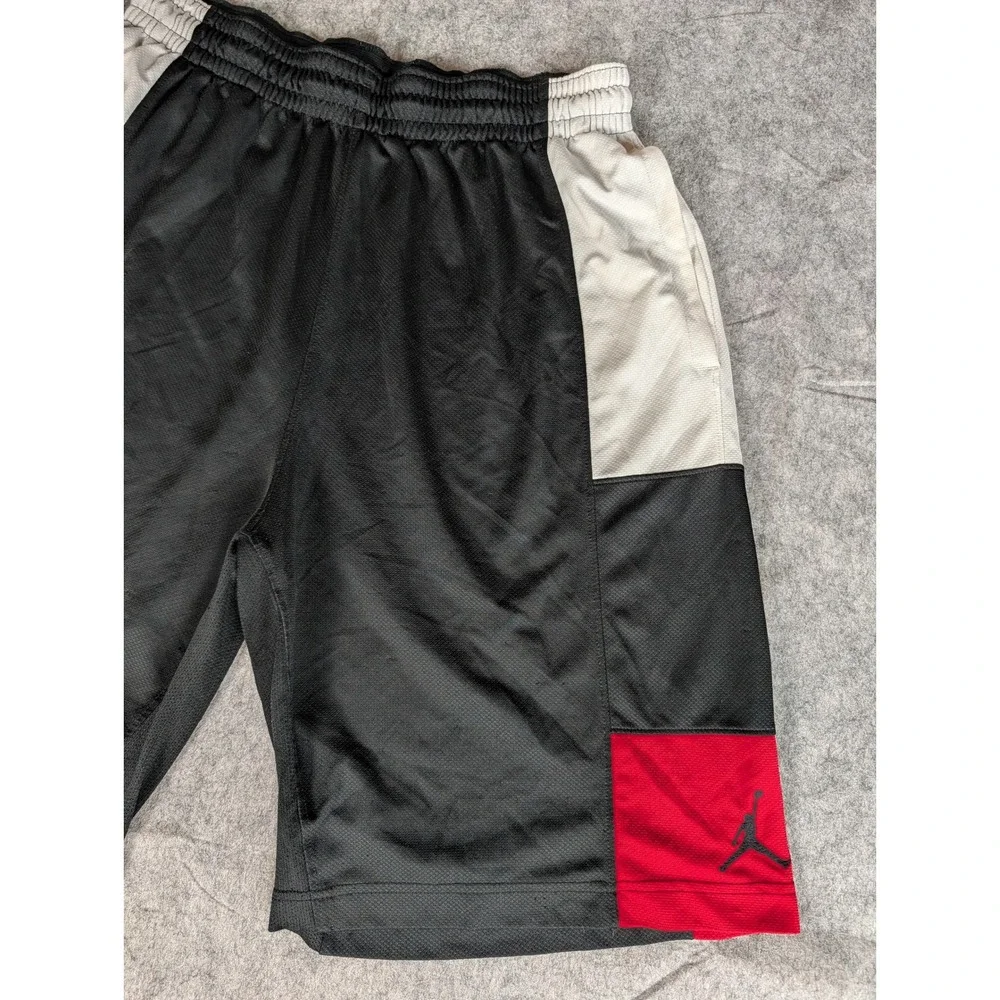 Jordan Brand Kids Basketball Shorts Black White Red Jumpman‎ Mesh Athletic